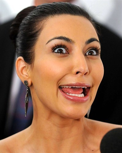 Kim K a jej funny face